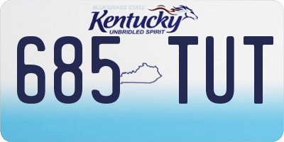 KY license plate 685TUT