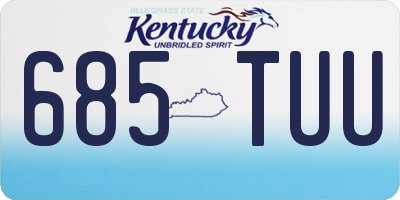 KY license plate 685TUU