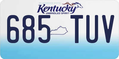 KY license plate 685TUV