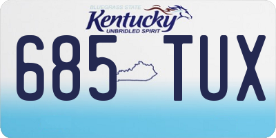 KY license plate 685TUX