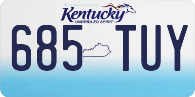 KY license plate 685TUY