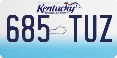 KY license plate 685TUZ
