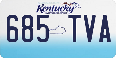 KY license plate 685TVA