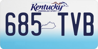 KY license plate 685TVB