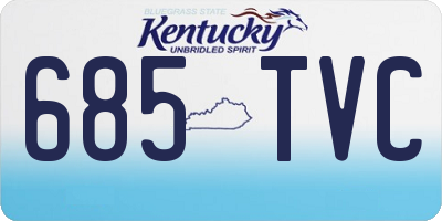 KY license plate 685TVC