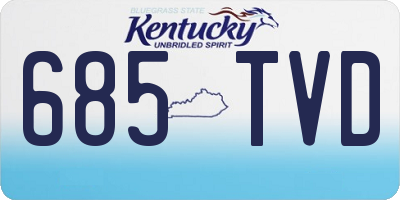 KY license plate 685TVD
