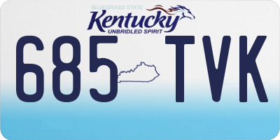 KY license plate 685TVK