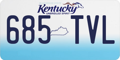 KY license plate 685TVL