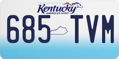 KY license plate 685TVM
