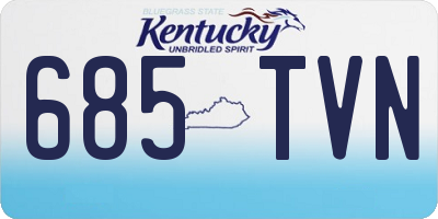 KY license plate 685TVN