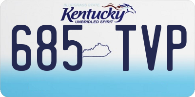 KY license plate 685TVP