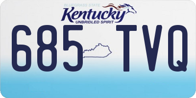 KY license plate 685TVQ