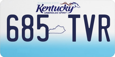 KY license plate 685TVR
