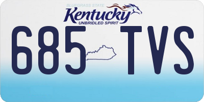 KY license plate 685TVS