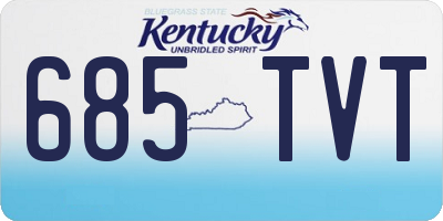 KY license plate 685TVT