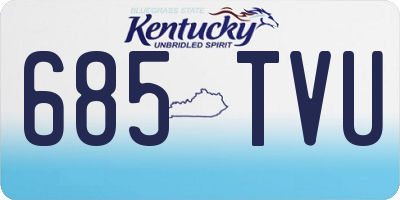 KY license plate 685TVU