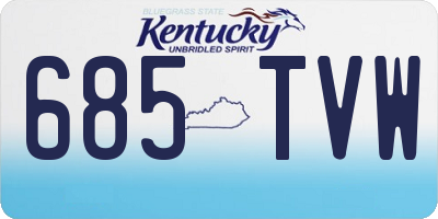 KY license plate 685TVW