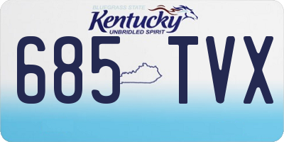 KY license plate 685TVX