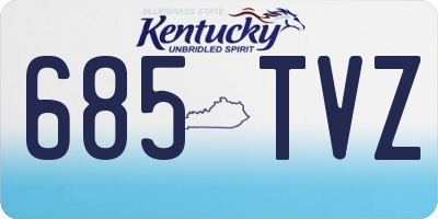 KY license plate 685TVZ