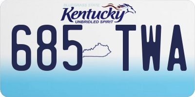 KY license plate 685TWA