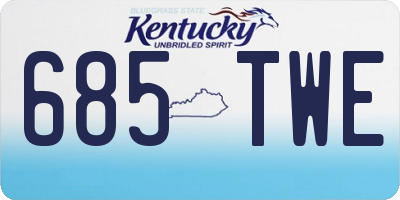 KY license plate 685TWE