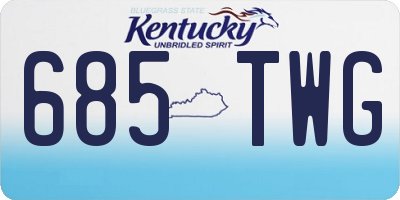 KY license plate 685TWG