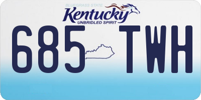 KY license plate 685TWH