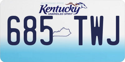 KY license plate 685TWJ