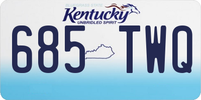 KY license plate 685TWQ