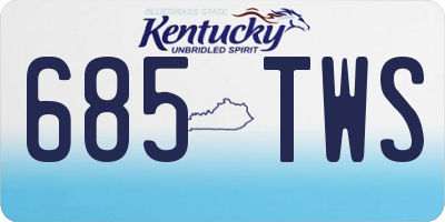 KY license plate 685TWS