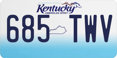 KY license plate 685TWV