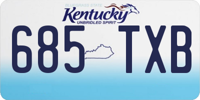 KY license plate 685TXB