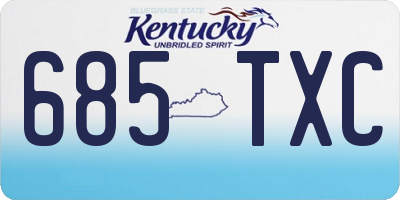 KY license plate 685TXC