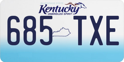 KY license plate 685TXE