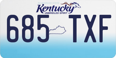 KY license plate 685TXF