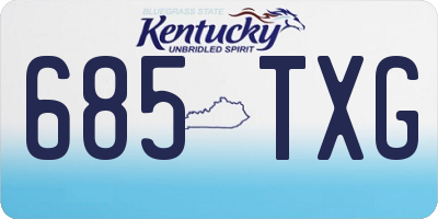 KY license plate 685TXG