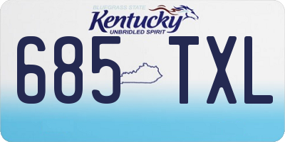 KY license plate 685TXL