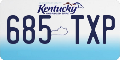 KY license plate 685TXP