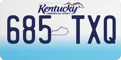 KY license plate 685TXQ
