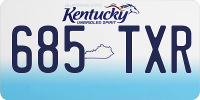 KY license plate 685TXR