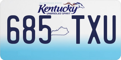 KY license plate 685TXU