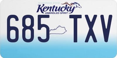 KY license plate 685TXV