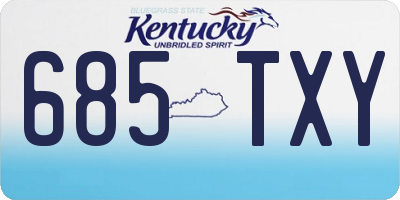 KY license plate 685TXY