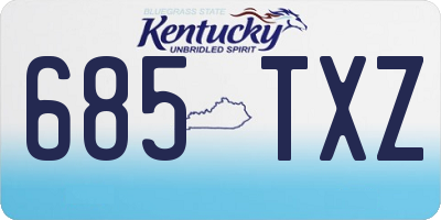 KY license plate 685TXZ