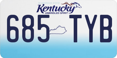 KY license plate 685TYB