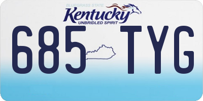 KY license plate 685TYG