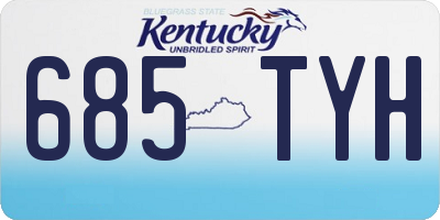 KY license plate 685TYH