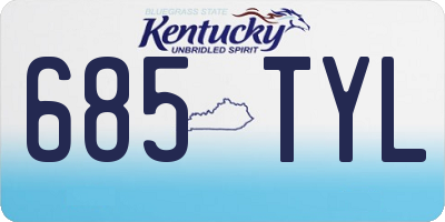 KY license plate 685TYL