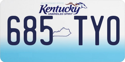 KY license plate 685TYO