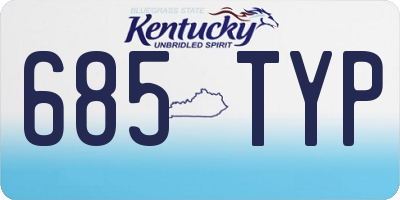 KY license plate 685TYP